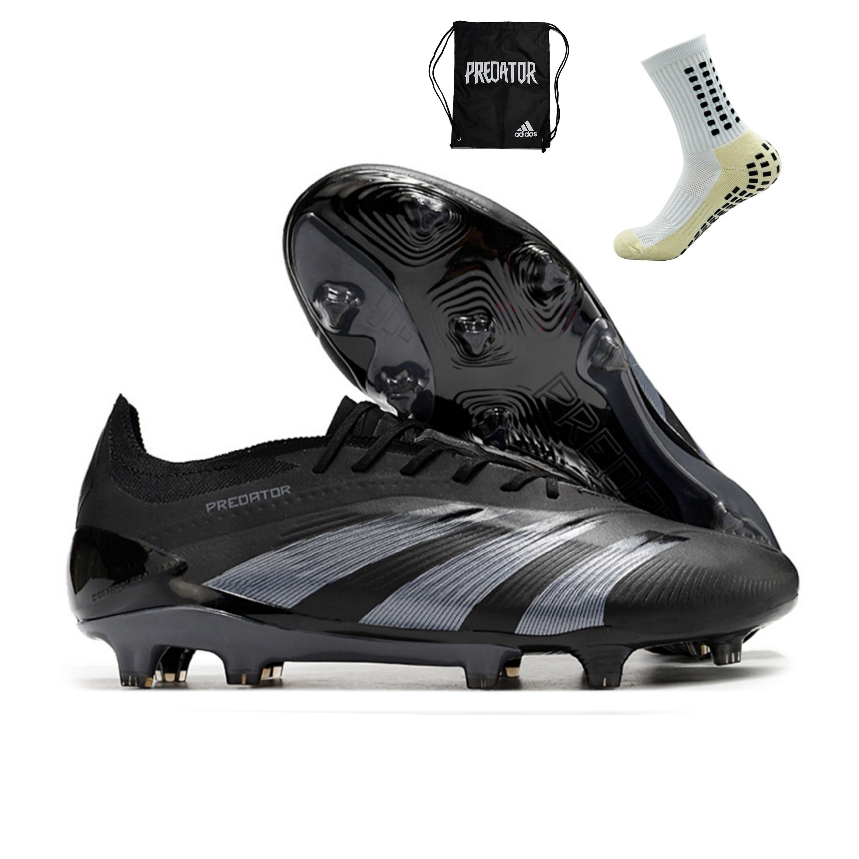 Black - FG Tongue Elite Predator Adidas オールブラック FG Elite Predator adidas Pack Acstorechuteiras – シューズ