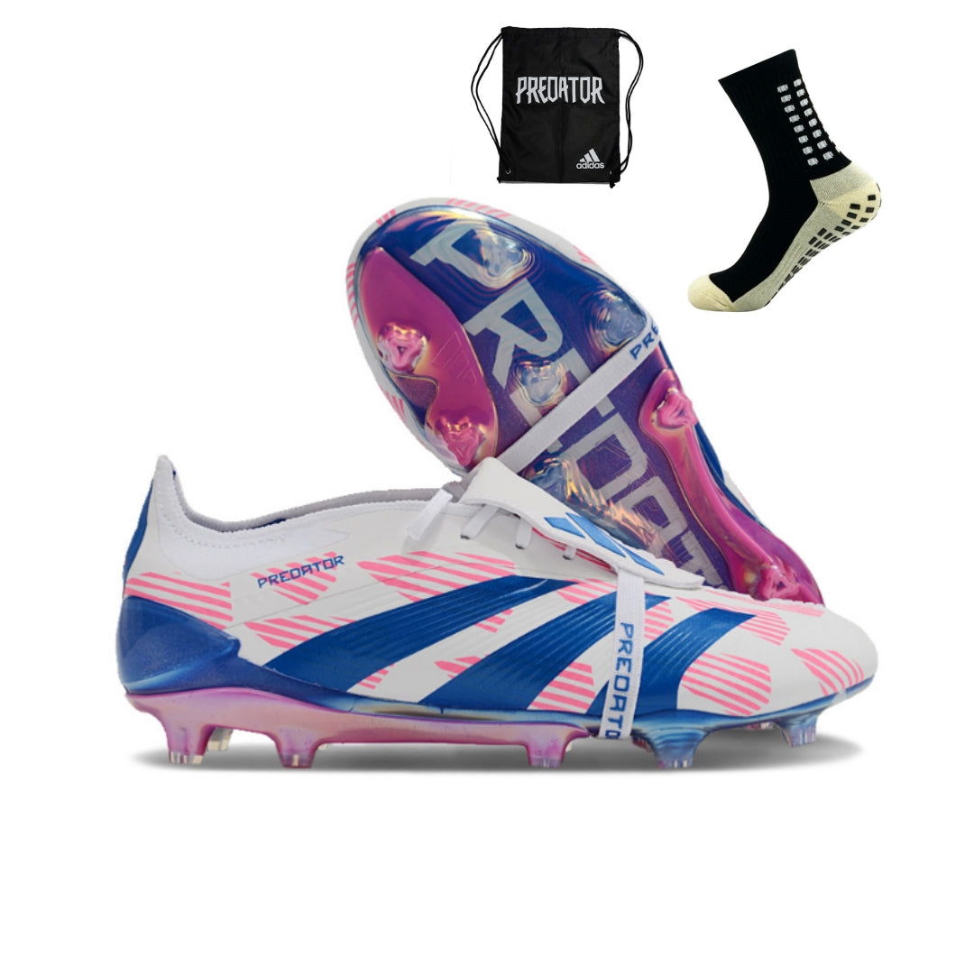 Adidas Predator Elite Tongue FG - Rosa Azul – Acstorechuteiras Adidas Predator Elite Tongue FG - Rosa Azul – Acstorechuteiras