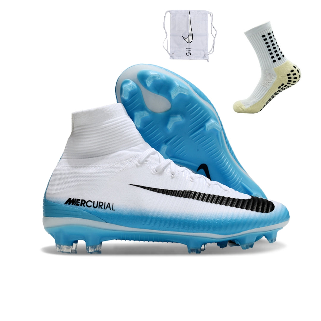 Nike Mercurial Zoom Superfly 5 Elite FG - Branco Azul