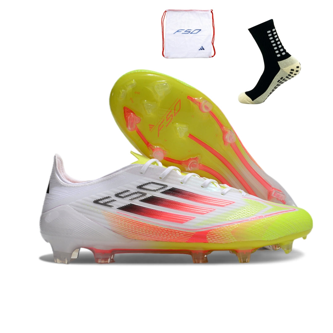 Adidas F50 Elite FG - Branco Amarelo – Acstorechuteiras