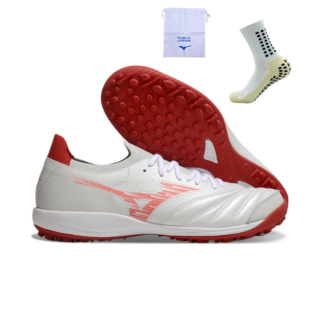 Mizuno Morelia Neo Sala β Society - Branco Vermelho – Acstorechuteiras