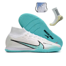 Carregar imagem no visualizador da galeria, Nike Air Zoom Mercurial Superfly 9 Elite Futsal - Branco Azul