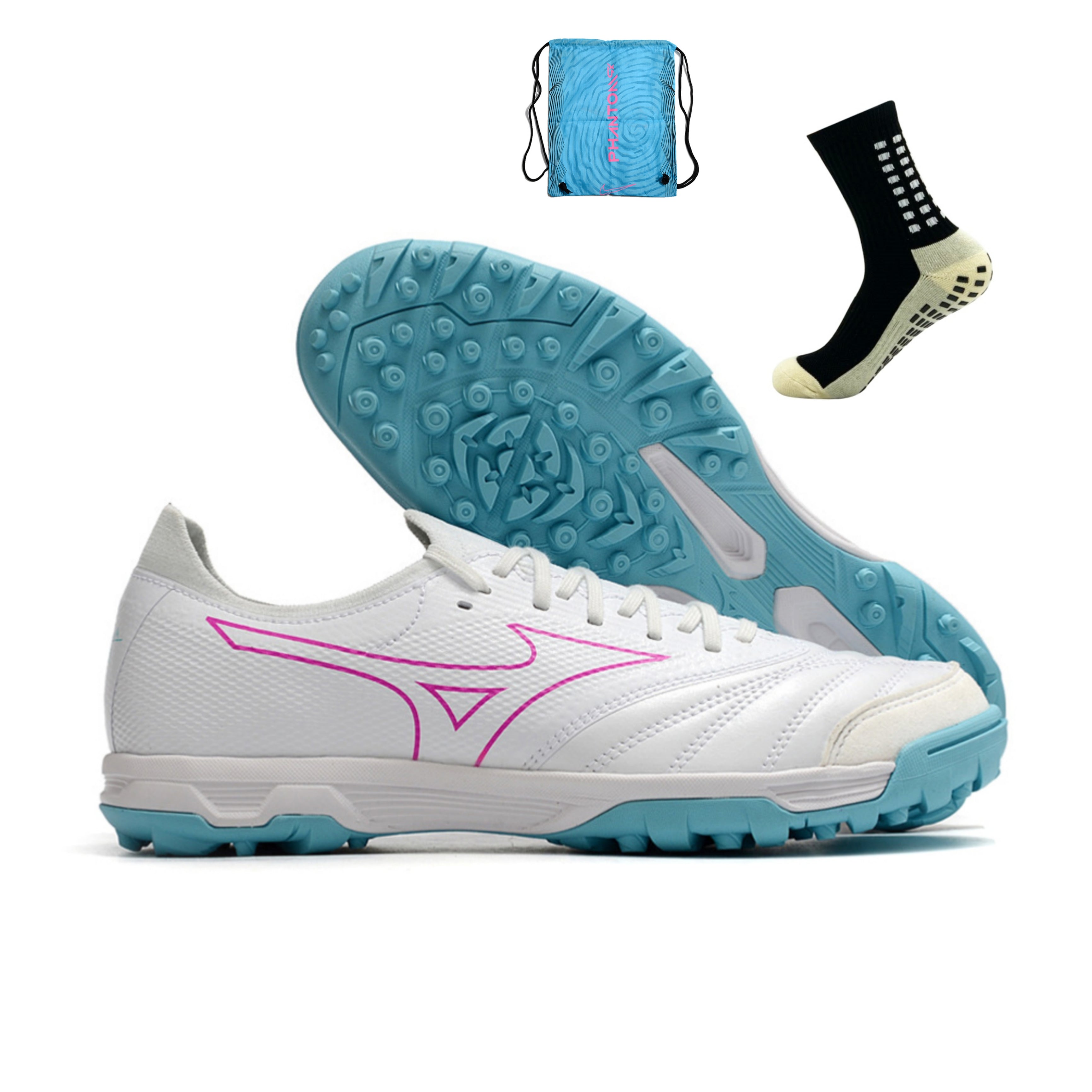 Mizuno Morelia Neo Sala β Society - Branco Azul – Acstorechuteiras