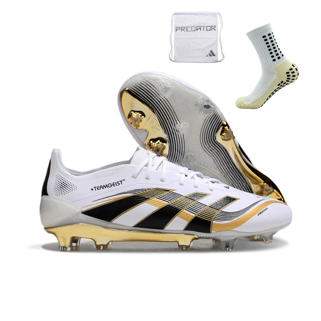 Adidas Predator 25 Elite FG - Branco Dourado – Acstorechuteiras