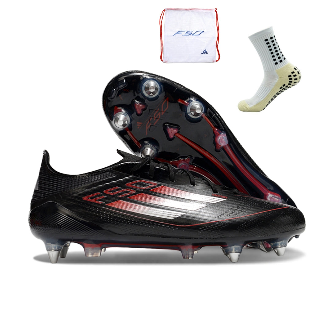 Adidas F50 Elite SG - Preto Vermelho – Acstorechuteiras
