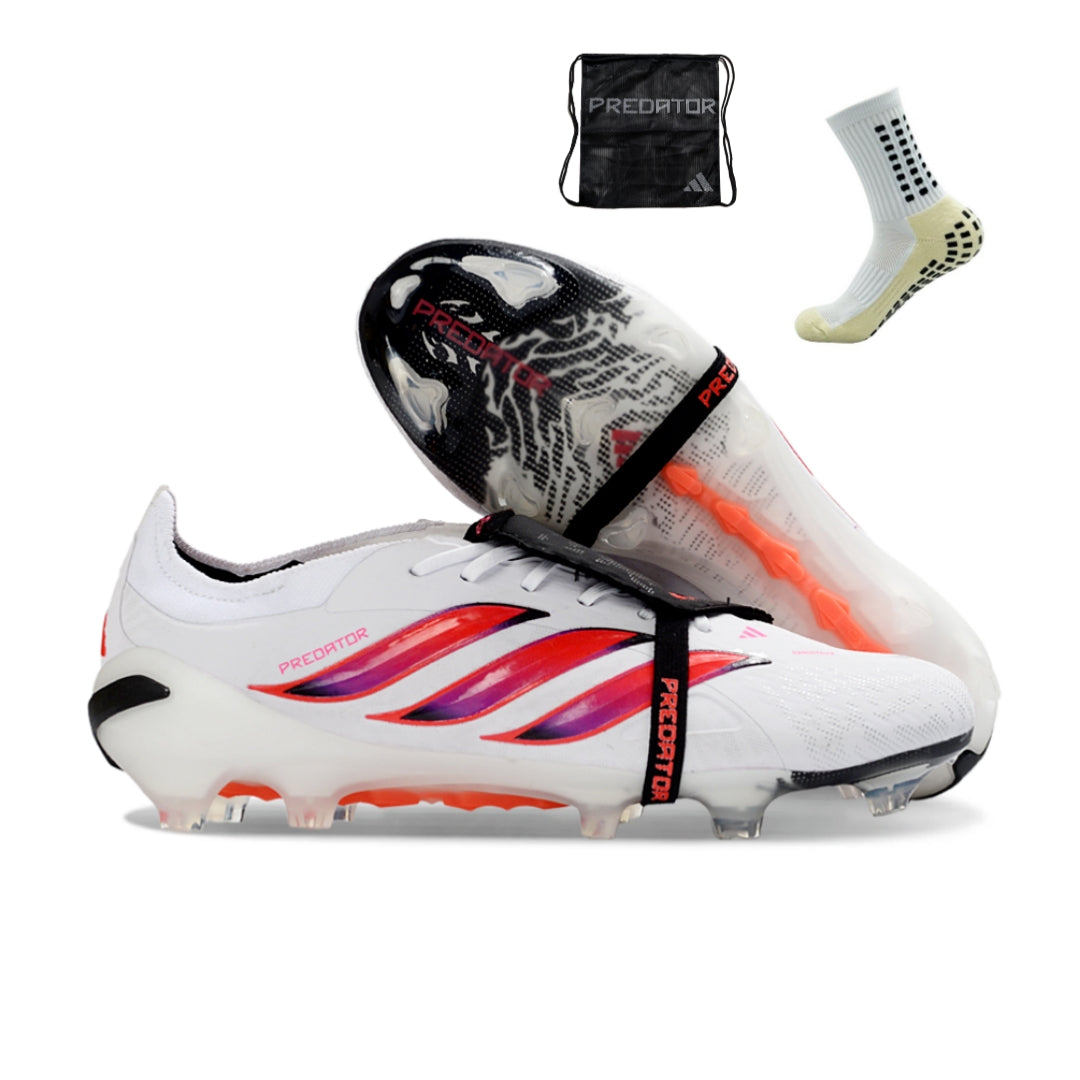 Adidas Predator 26 Elite Tongue FG - Branco Preto – Acstorechuteiras