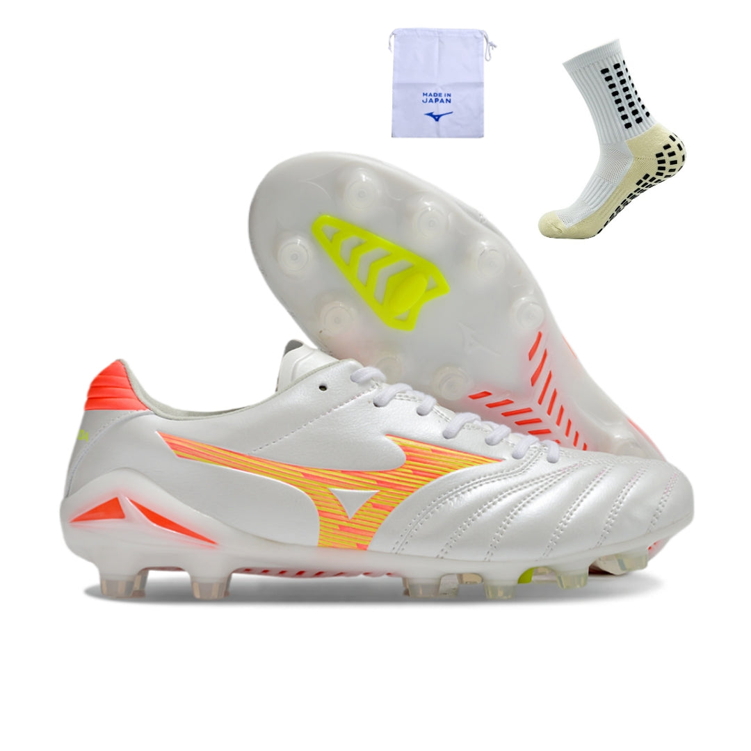 Mizuno Morelia Neo IV FG - Branco Laranja – Acstorechuteiras