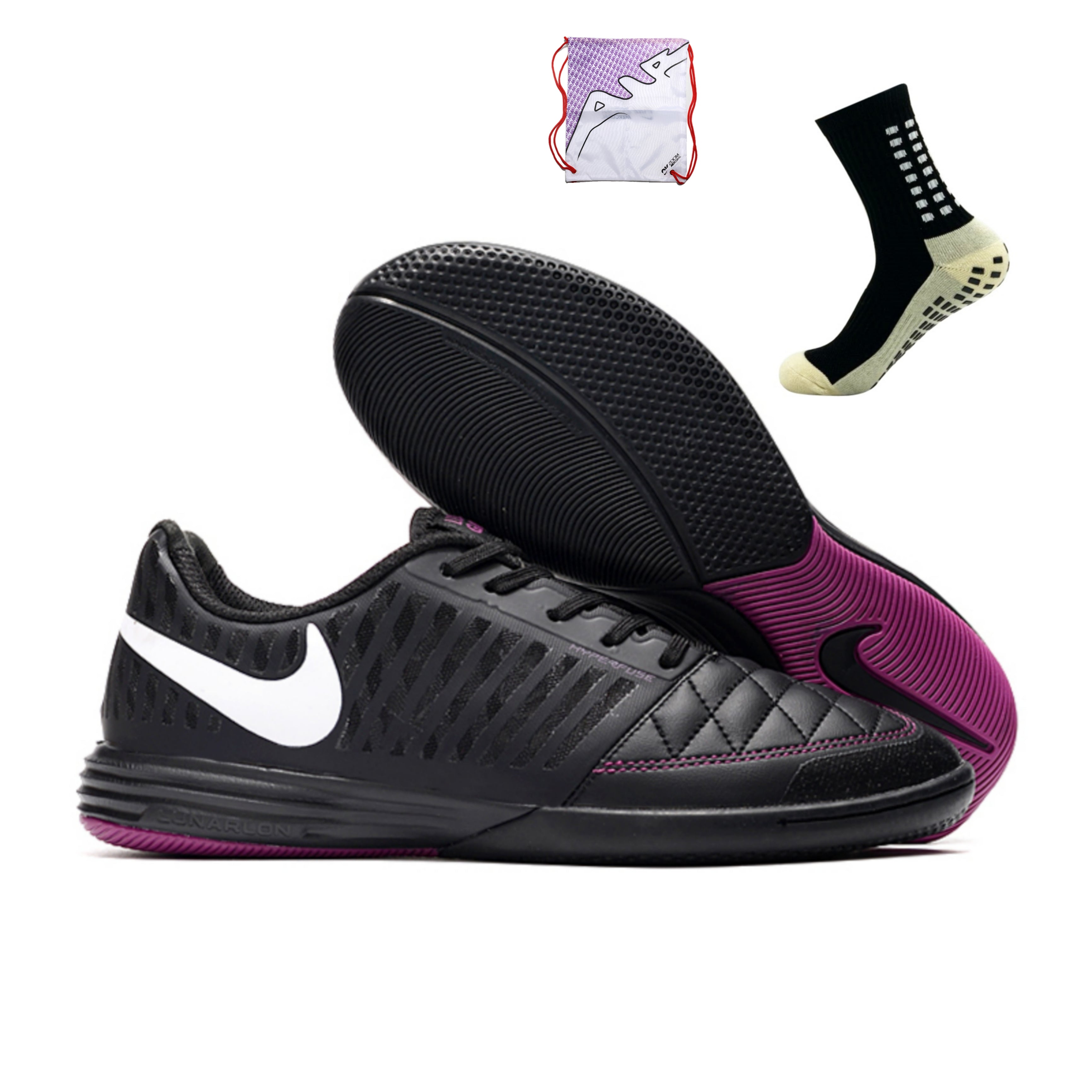 Nike Lunar Gato II Futsal - Preto Roxo – Acstorechuteiras