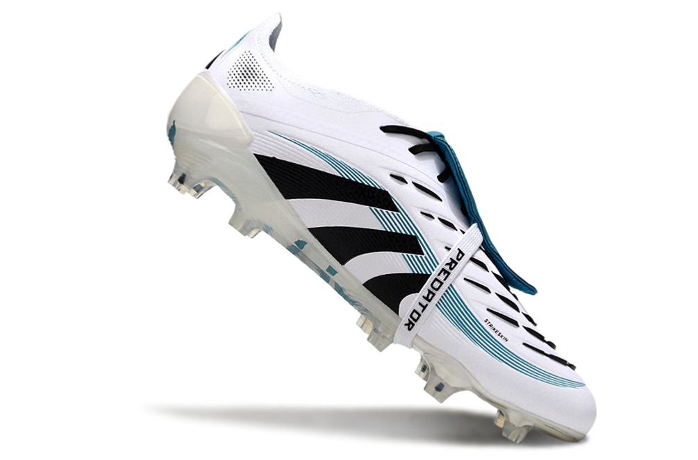 Adidas Predator 25 Elite Tongue FG - Branco e Azul – Acstorechuteiras
