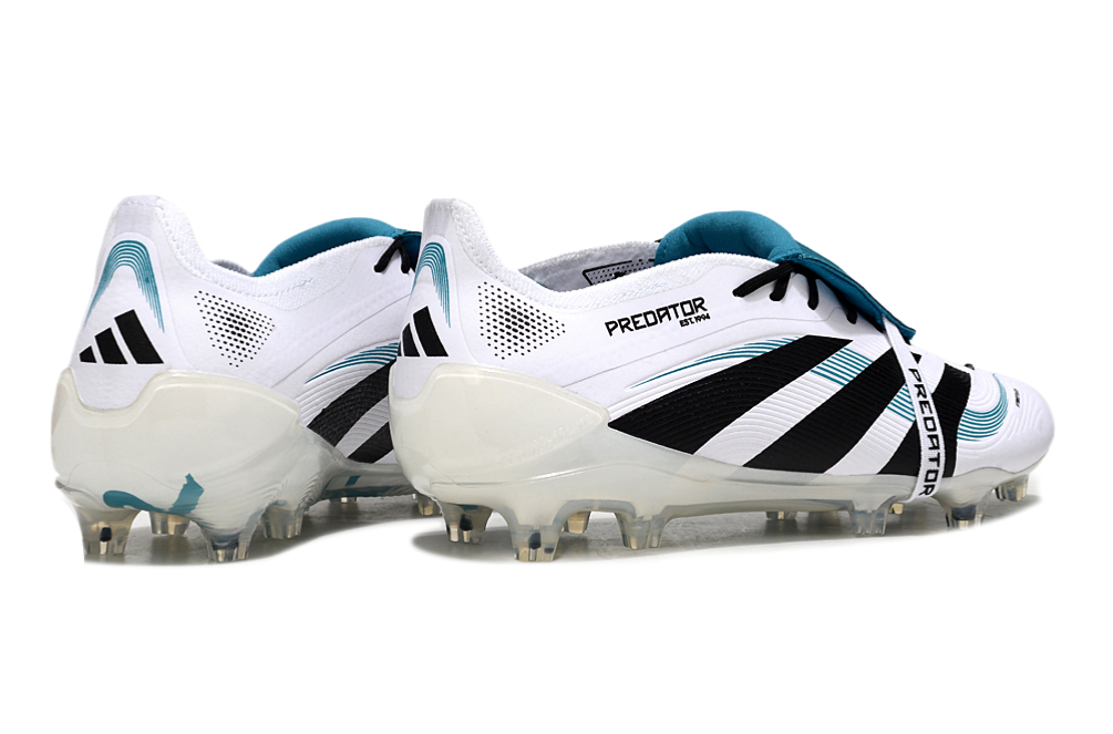 Adidas Predator 25 Elite Tongue FG - Branco e Azul – Acstorechuteiras