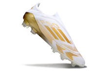 Carregar imagem no visualizador da galeria, Adidas F50 Elite Laceless FG - Branco Dourado

