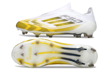 Carregar imagem no visualizador da galeria, Adidas F50 Elite Laceless FG - Branco Dourado
