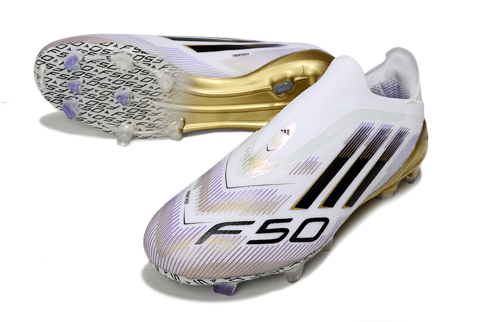 Adidas F50 Elite Laceless FG - Branco Dourado – Acstorechuteiras