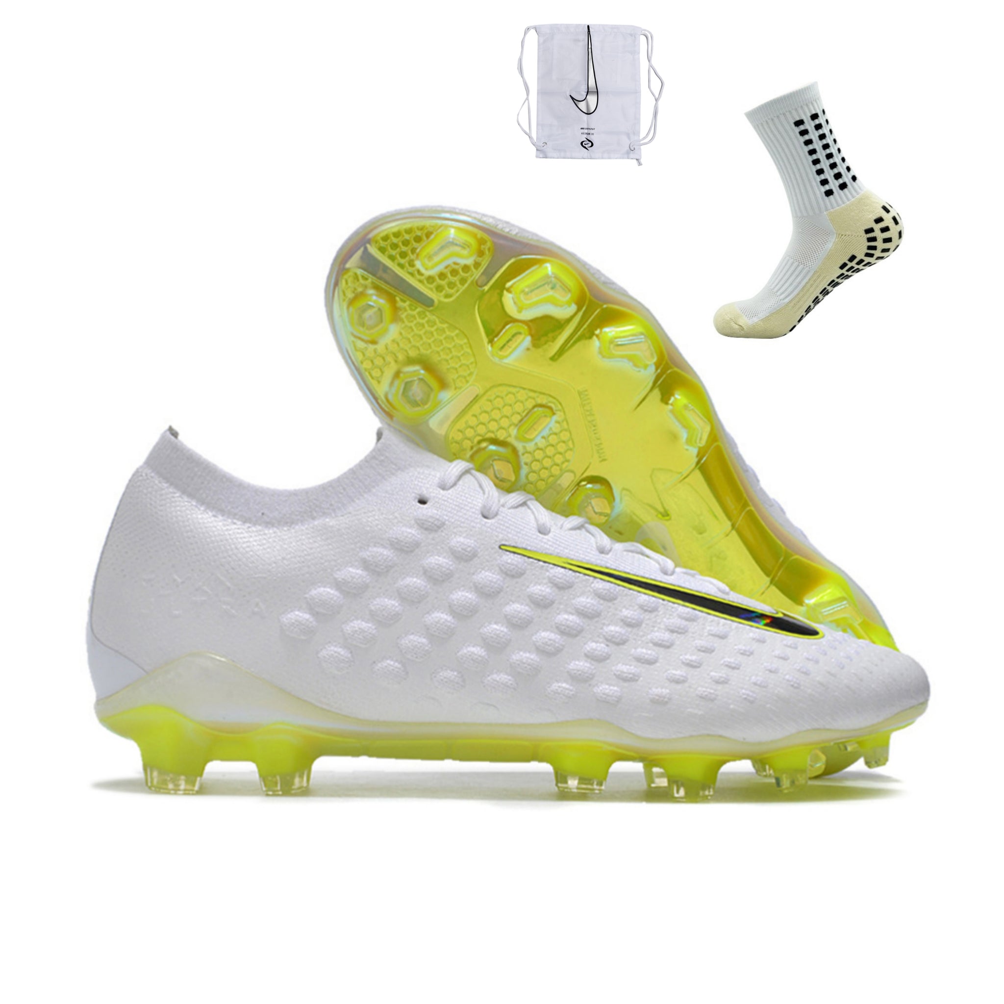 Nike Phantom Ultra Venom FG - Branco Amarelo – Acstorechuteiras