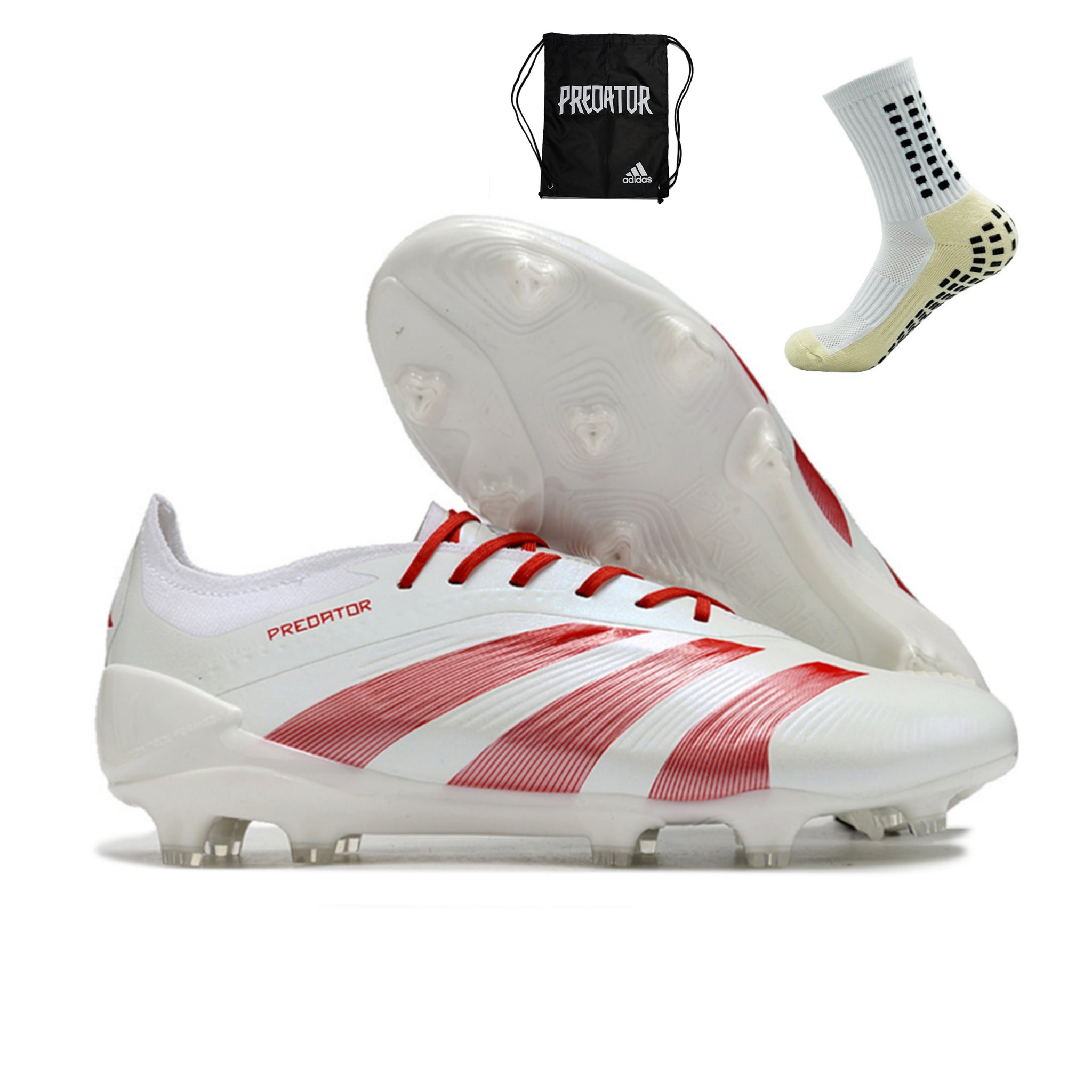 Adidas Predator Elite FG - Branco Vermelho – Acstorechuteiras