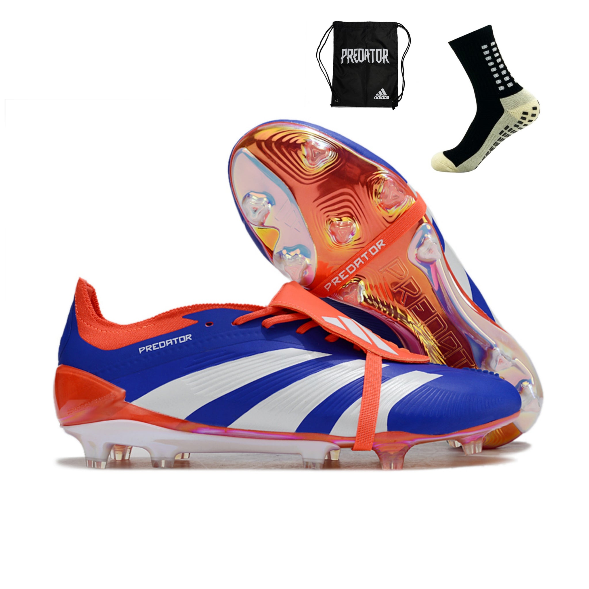 Adidas Predator Elite Tongue FG - Azul Vermelho – Acstorechuteiras