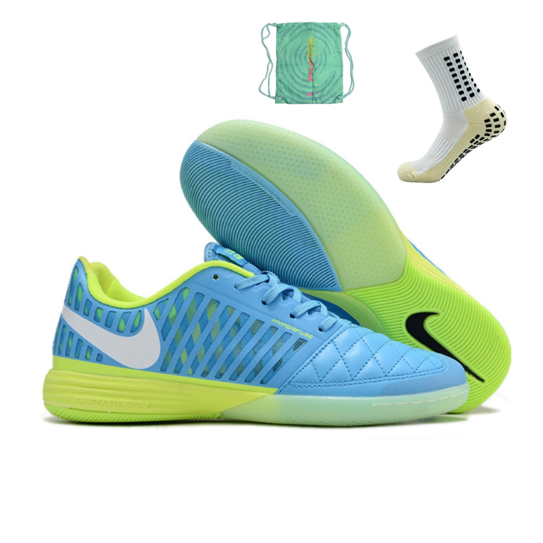 Nike Feminina Lunar Gato II Futsal - Azul/verde