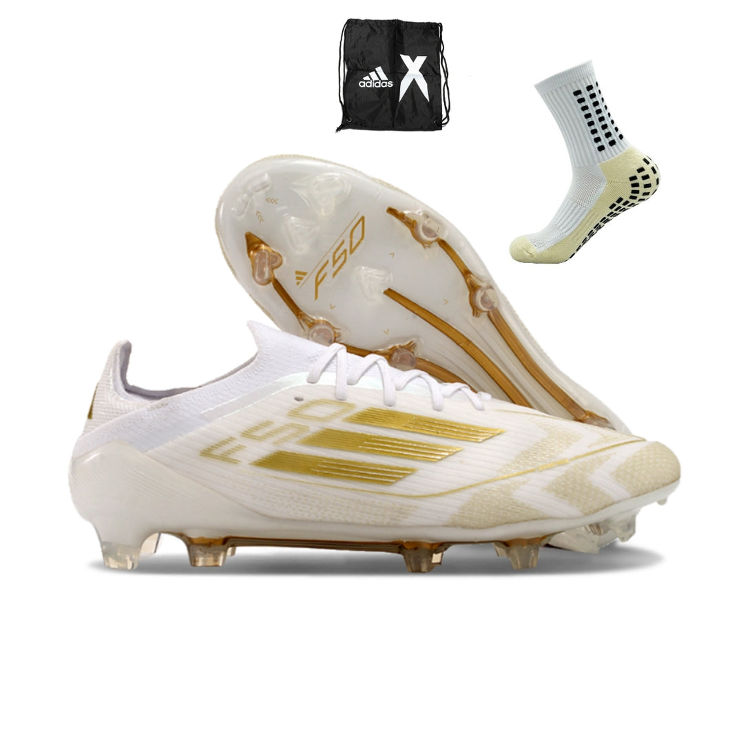 Adidas F50 Elite FG - Branco Dourado