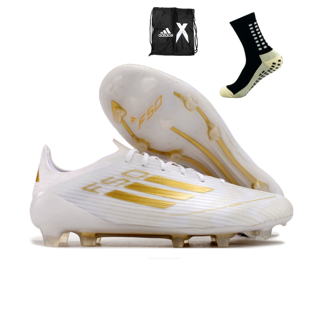 Adidas F50 Elite FG - Branco Dourado