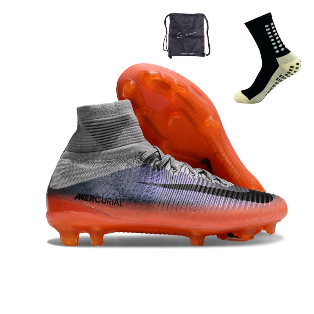 Nike Mercurial Zoom Superfly 5 Elite FG - Cinza Laranja