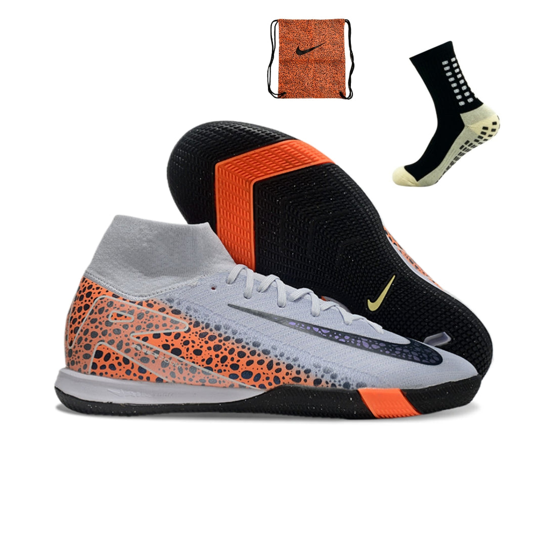 Nike Air Zoom Mercurial Superfly 10 Elite Futsal - Cinza Laranja