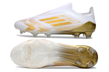 Carregar imagem no visualizador da galeria, Adidas F50 Elite Laceless FG - Branco Dourado
