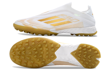 Carregar imagem no visualizador da galeria, Adidas F50 Elite Laceless Society - Branco Dourado
