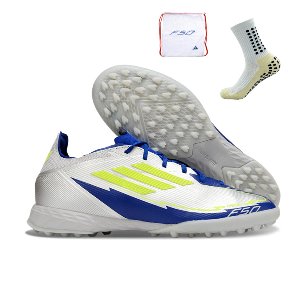 Adidas F50 Elite Society TF - Branco Azul