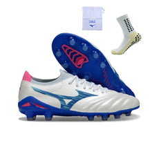 Carregar imagem no visualizador da galeria, Mizuno Morelia Neo IV Made In Japan FG - Branca Azul
