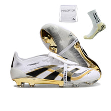 Carregar imagem no visualizador da galeria, Adidas Predator 25 Elite Tongue FG - Branco Dourado
