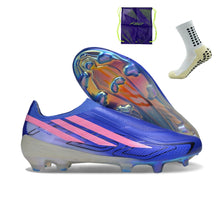 Carregar imagem no visualizador da galeria, Adidas F50 Elite Hyperfast Laceless FG - Azul Rosa
