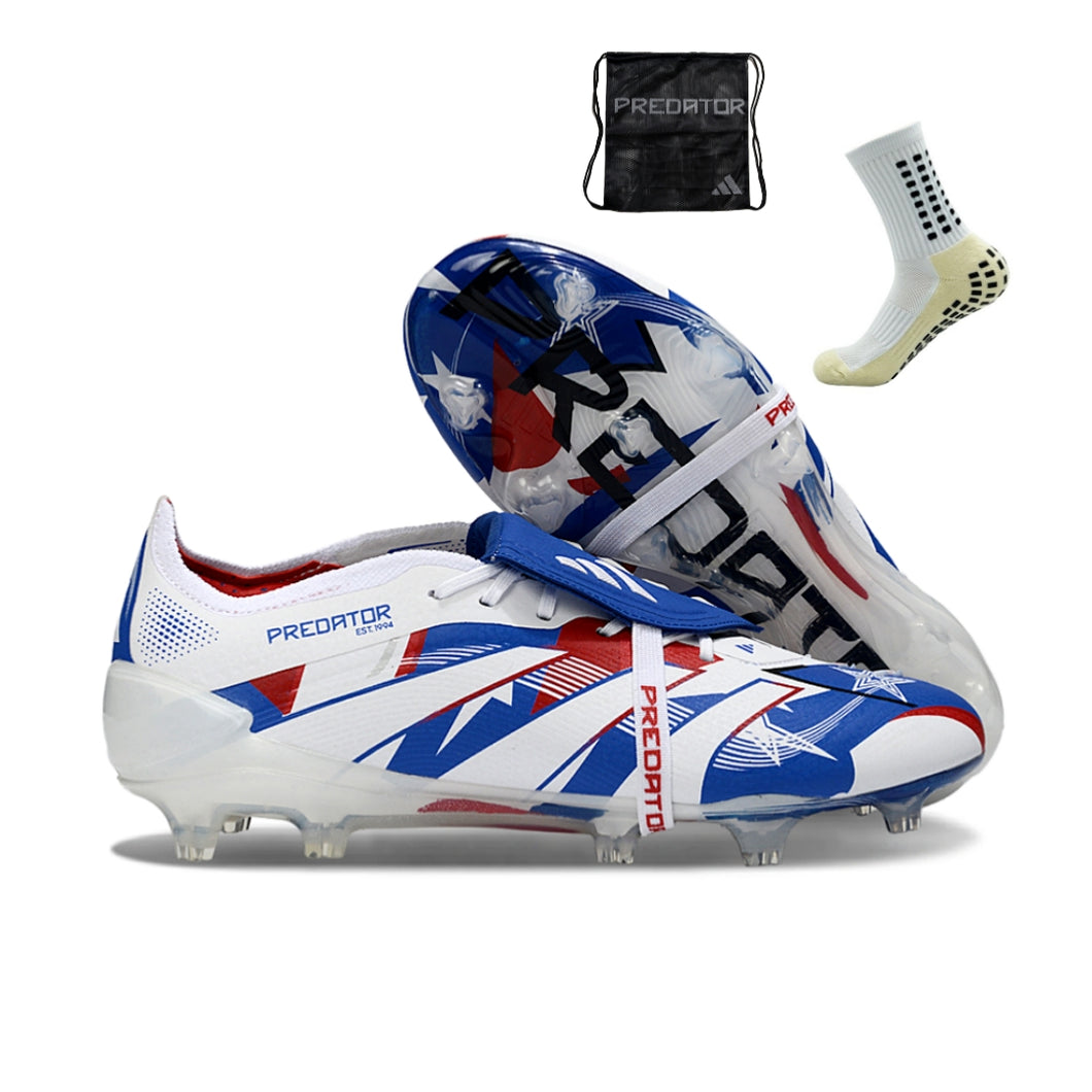 Adidas Predator 25 Elite Tongue FG - Branco Azul