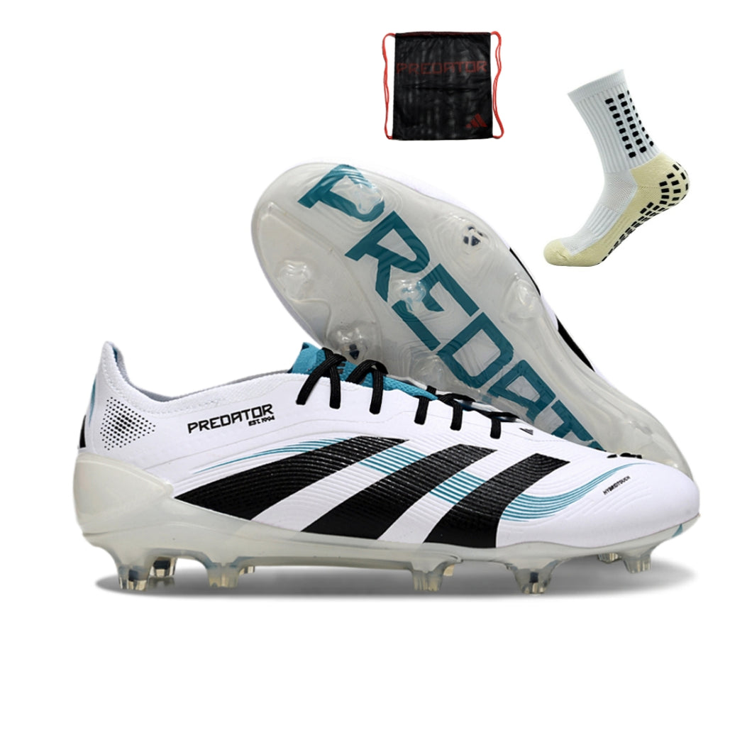 Adidas Predator 25 Elite FG - Branco Azul