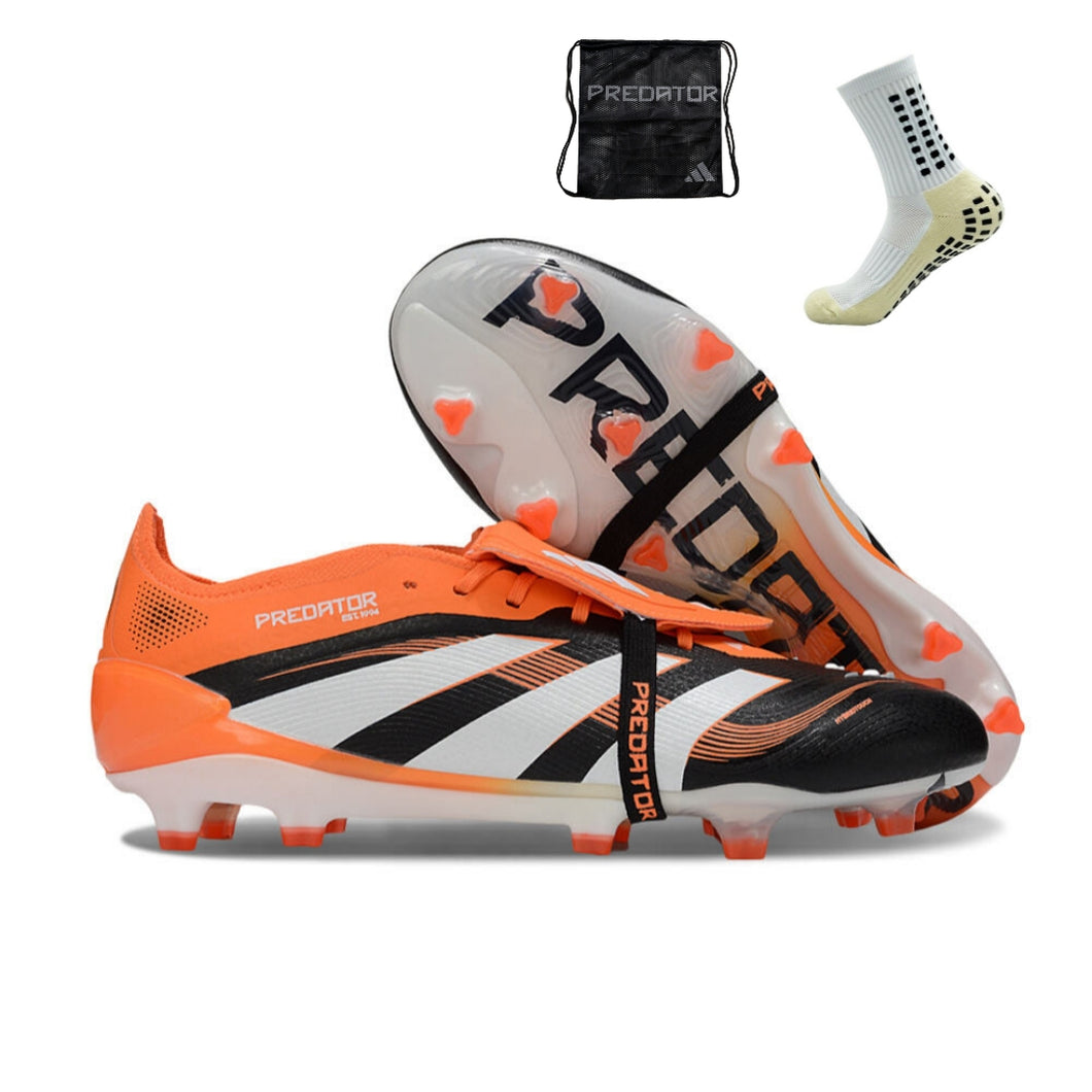 Adidas Predator 25 Elite Tongue FG - Preto Laranja