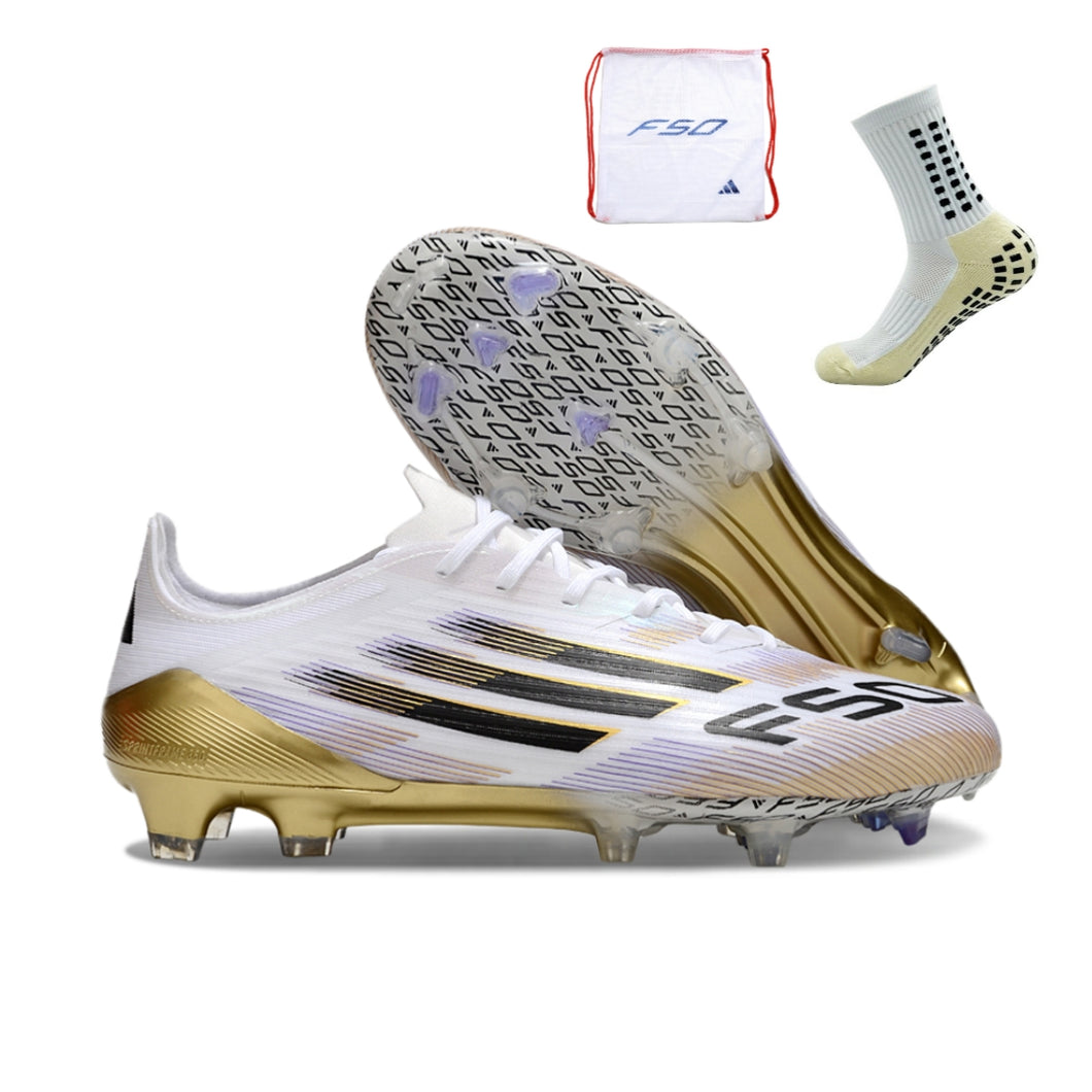 Adidas F50 Elite FG - Branco Dourado