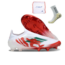 Carregar imagem no visualizador da galeria, Adidas F50 Elite Laceless FG - Branco Vermelho
