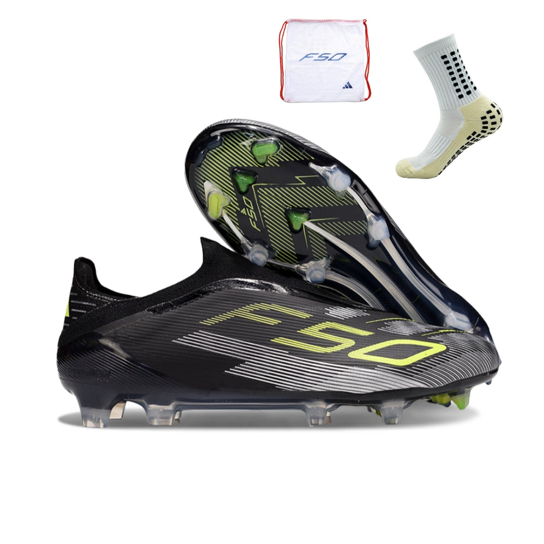 Adidas F50 Elite Laceless FG - Black