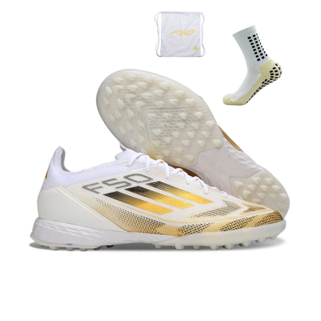 Adidas F50 Elite Society TF - Branco Dourado