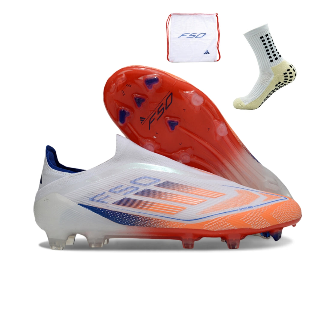 Adidas F50 Elite Laceless FG - Branco Vermelho