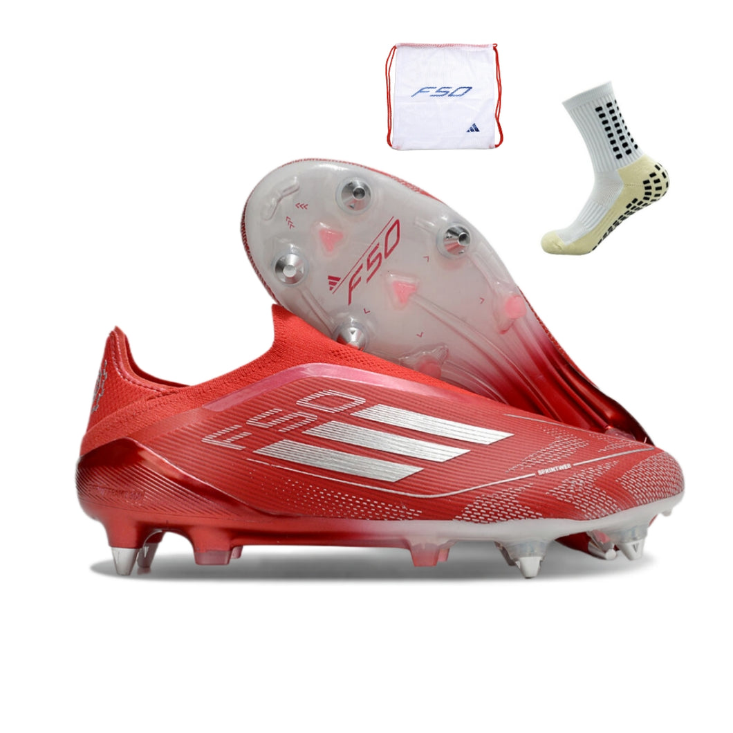 Adidas F50 Elite Laceless SG - Vermelho