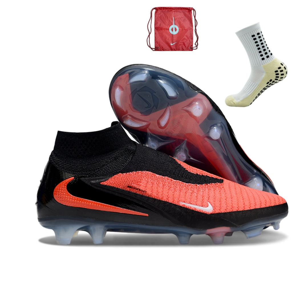 Nike Phantom 6 Elite High FG - Preto Vermelho – Acstorechuteiras
