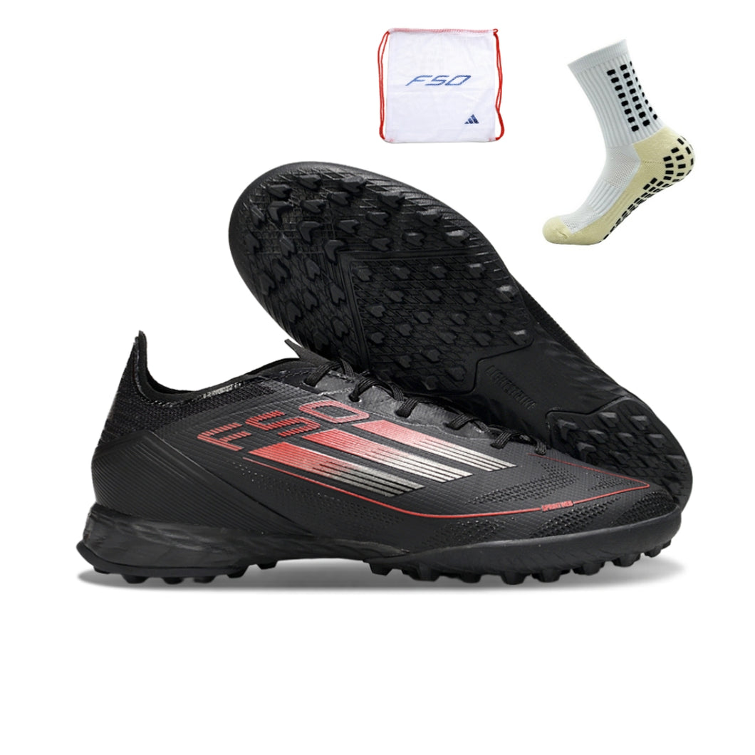 Adidas F50 Elite Society TF - Preto Vermelho