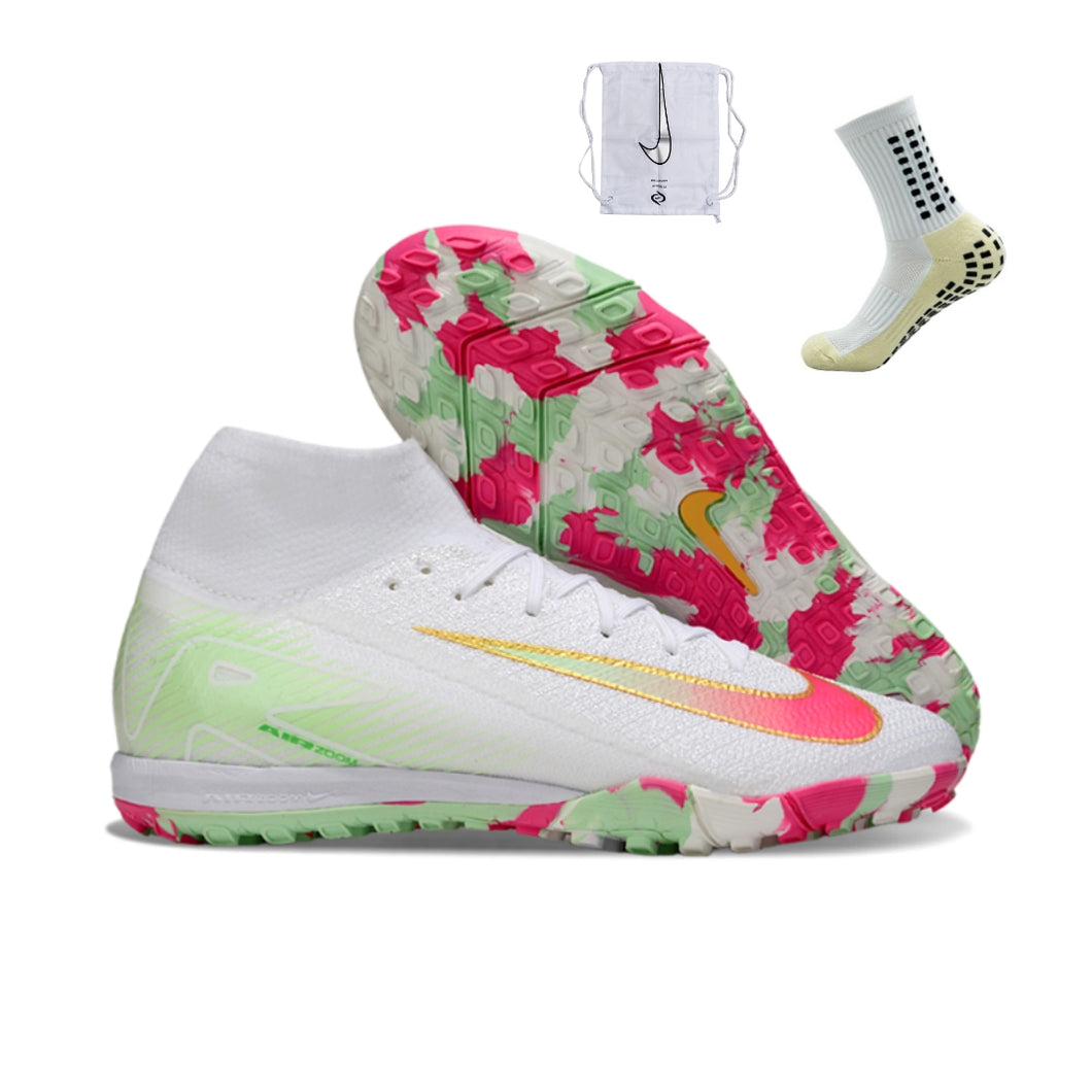 Nike Air Zoom Superfly 10 Society Elite TF - Branco Rosa Verde