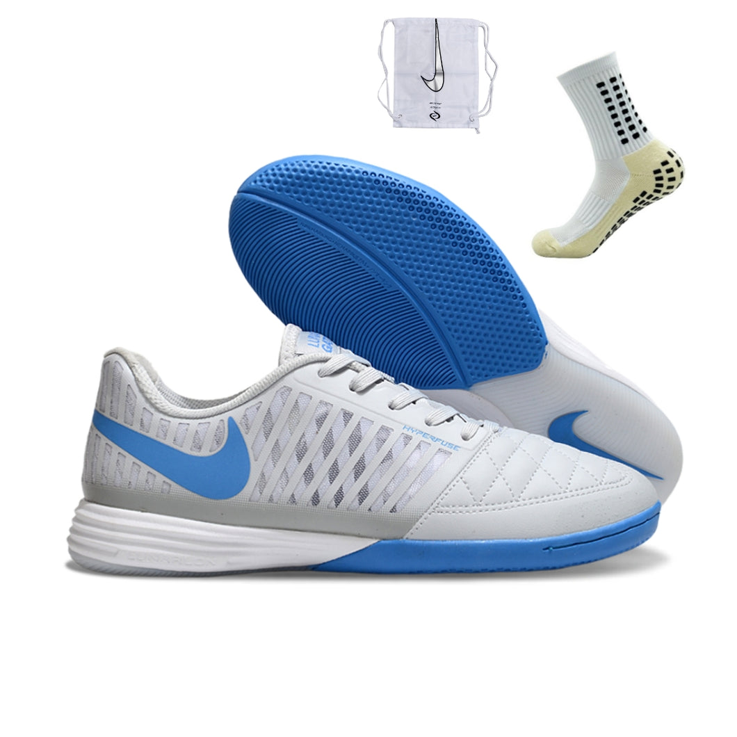 Nike Lunar Gato II Futsal - Branco Azul
