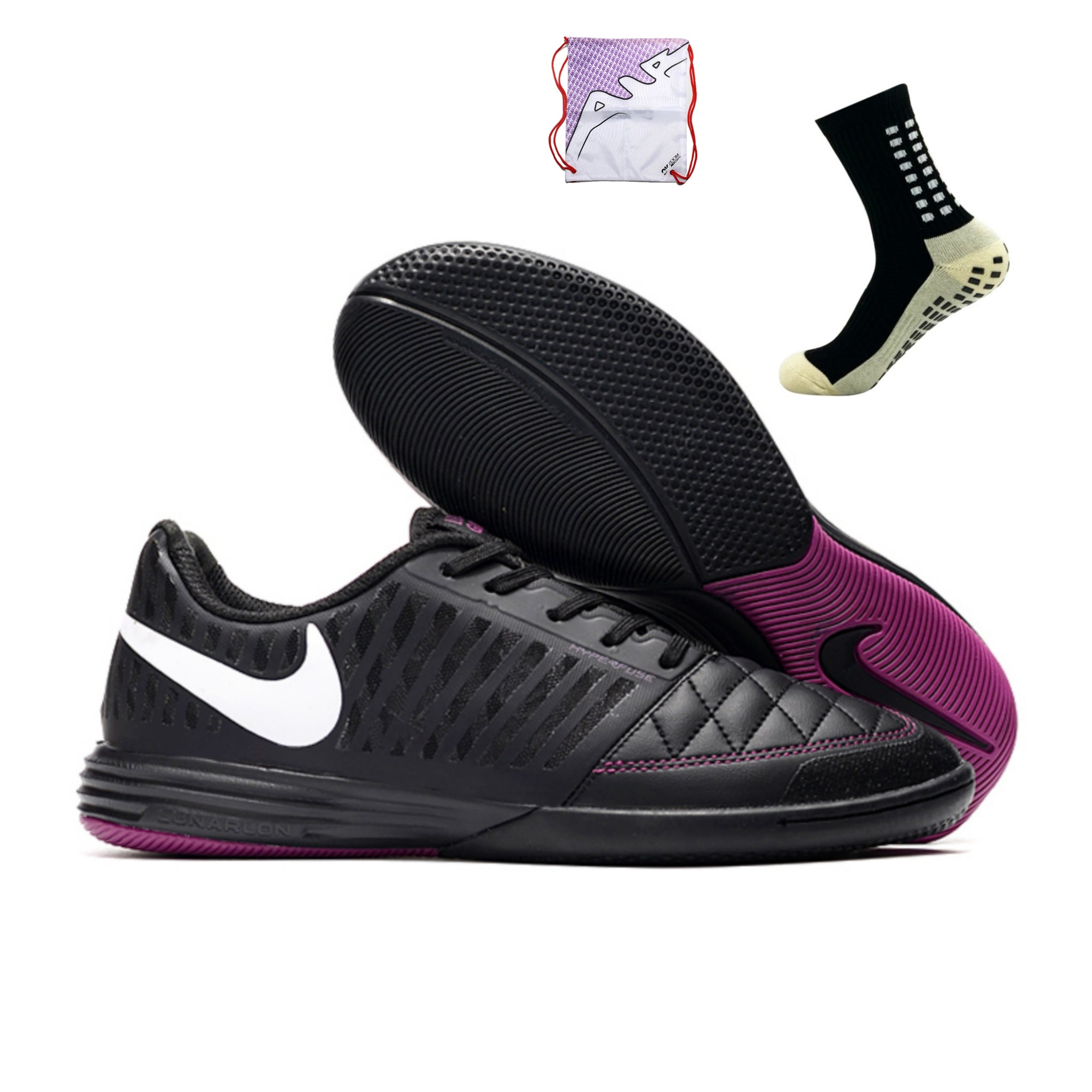 Nike Lunar Gato II Futsal - Preto Roxo – Acstorechuteiras