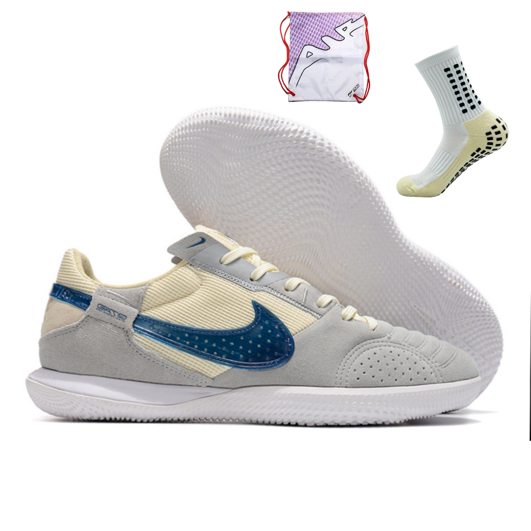 Nike Street Gato Futsal - Bege Azul – Acstorechuteiras