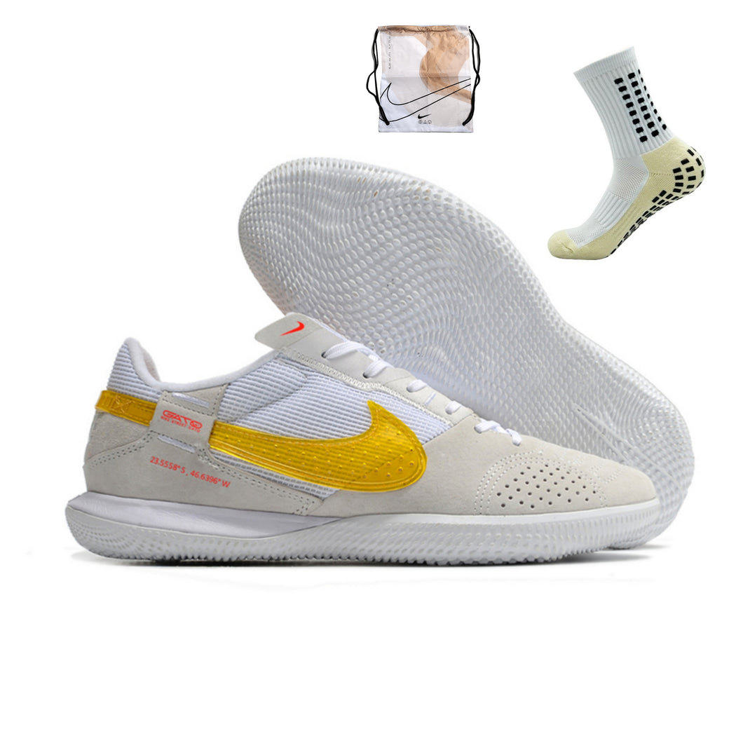 Nike Street Gato Futsal - Branco Dourado